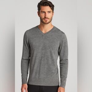 Banana Republic Men’s Large Merino Wool
V-neck Sweater